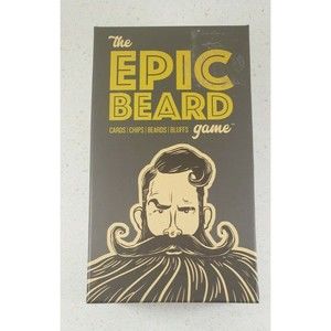 The Epic Beard Game Cards Chips Beards Bluffing Game New In Box